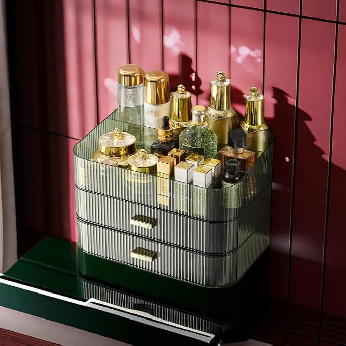 Makeup Organizer with Drawers Stackable Skincare Cosmetic Makeup organization - Image 6