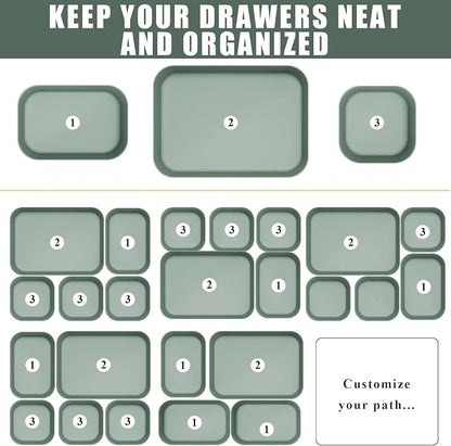 Drawer Organizers Bins 10 PCS for Bathroom Makeup Desk Office | - Image 4