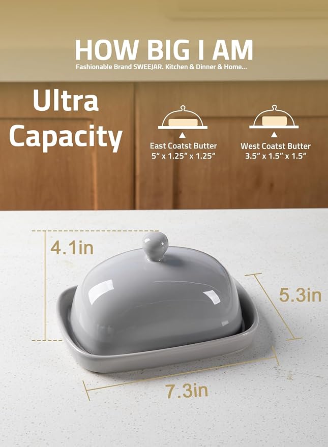 Sweejar Ceramic Butter Dish - Image 3