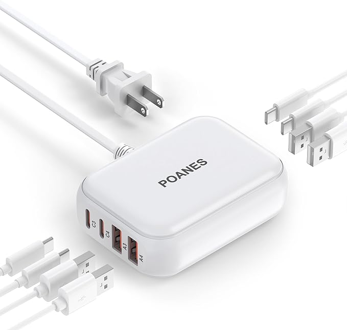8-Port USB Charger, Mini Charging Station by POANES