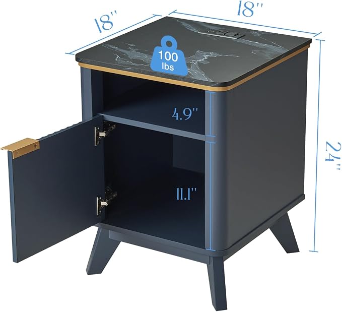 QUW Fluted Nightstands Set of 2 - Image 3