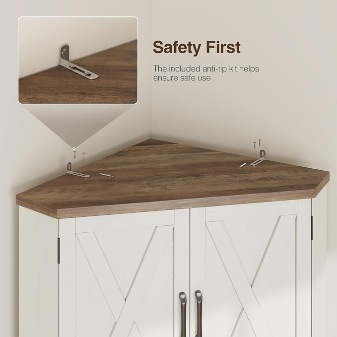 Corner Cabinet, 6-Tier Corner Food Pantry Hutch - Image 6