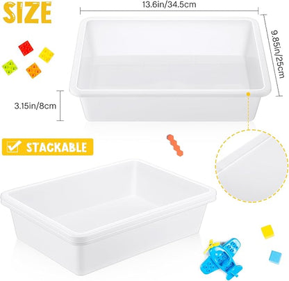 Hoteam 10 Pcs Flat Storage Organizer Tray Bin Paper Tray - Image 3