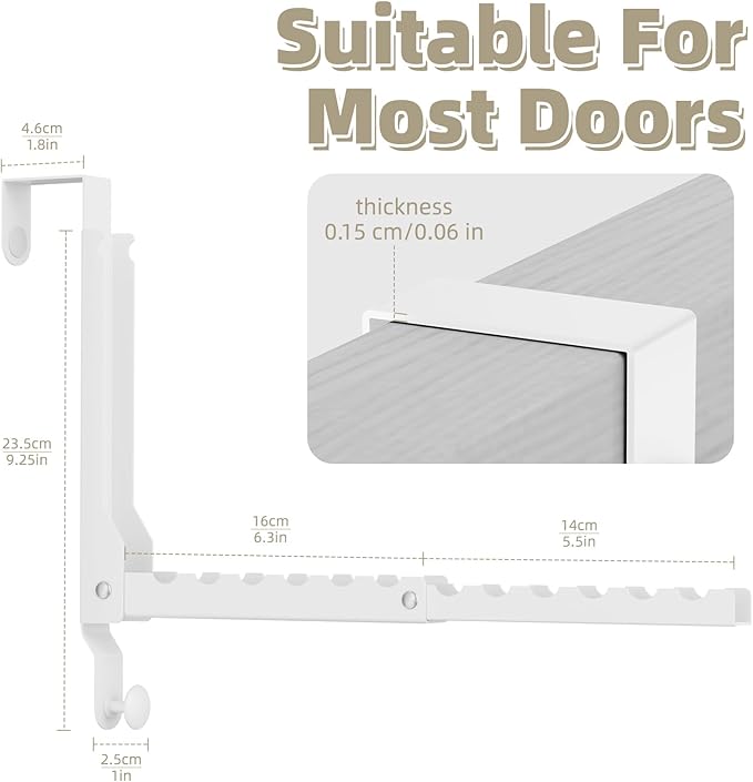 Over The Door Hanger Folding Clothes Drying Rack, Double Fold Hanging Door - Image 6