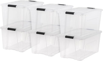 IRIS USA 72 Qt Stackable Plastic Storage Bins by IRISUSA