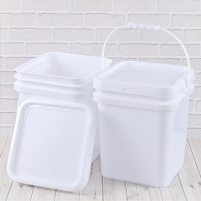 Hespama 4.8 Gallon Square Food Storage Bucket - Image 4