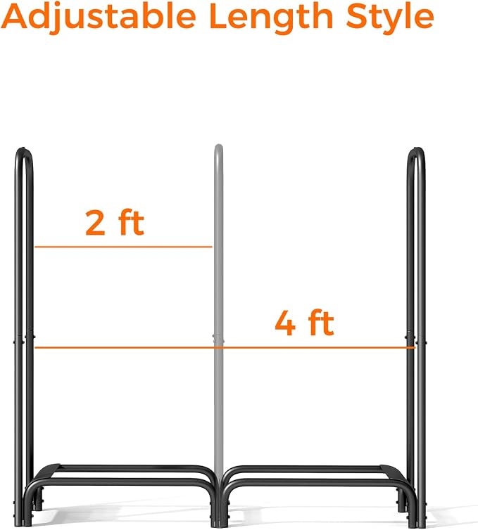 Firewood Rack，4ft Heavy Duty Fire Wood Storage Racks - Image 5