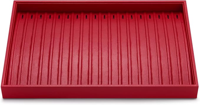 Oirlv Gorgeous Red Leather Jewelry Tray Necklace Bracelet Long Chain Storage by Oirlv