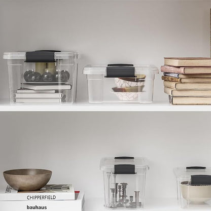 Superio Storage Bins with Lids- 8 Pack, 4.5 Qt Clear Boxes - Image 8