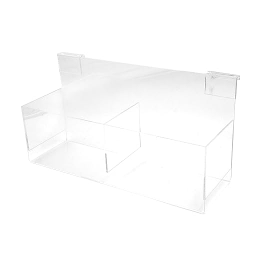 SSWBasics Clear Acrylic Double Display Bin by SSWBasics