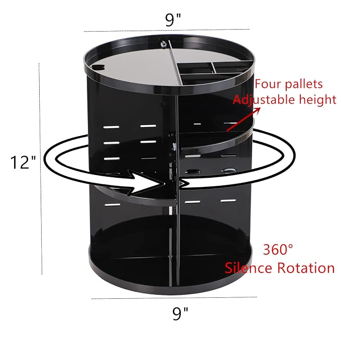 Cq acrylic Rotating Makeup Organizer - Image 2