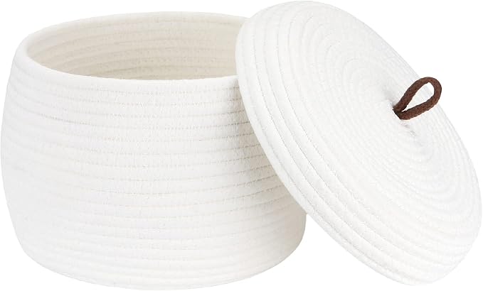 Sea Team Round Cotton Rope Storage Basket by SeaTeam
