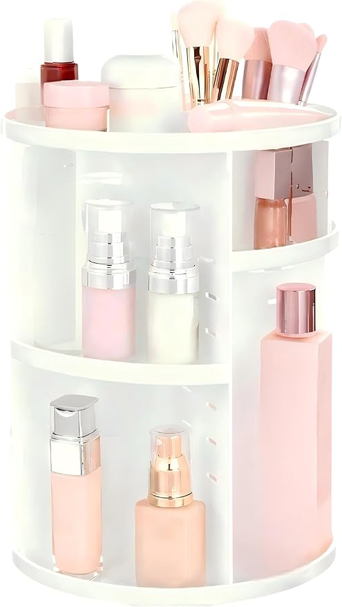 HBlife 360 Rotating Makeup Organizer Adjustable Carousel Large Capacity by HBlife