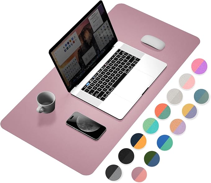 YSAGi Desk Mat, Dual-Sided Desk Pad, 31.5" x 15.7" Laptop Leather Desk Pad by YSAGi
