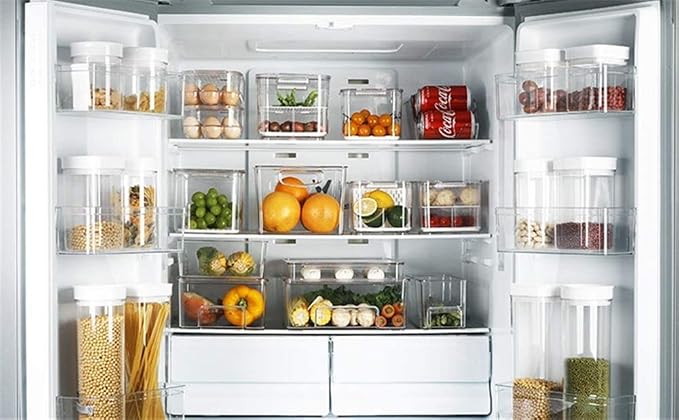 SANNO Freezer Containers Food Storage Containers Fridge Containers Plastic - Image 7