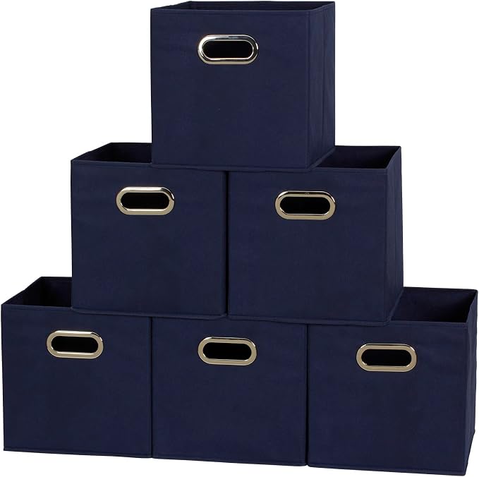 Household Essentials 81-1 Foldable Fabric Storage Bins | Set of 6 Cubby Cubes by HouseholdEssentials