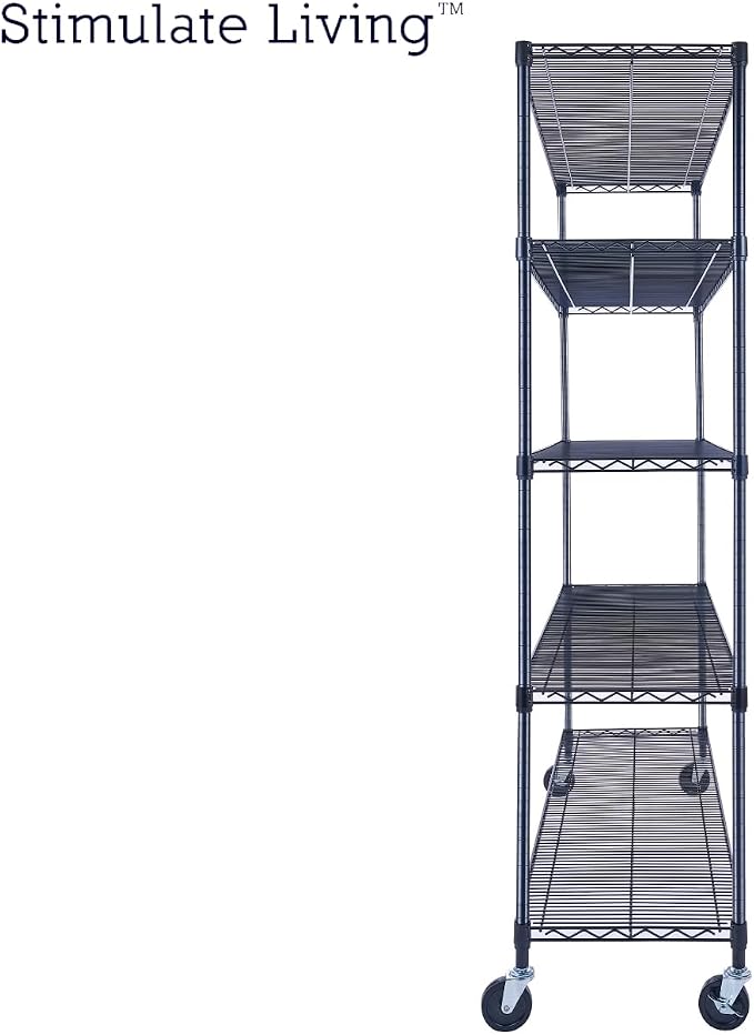 60"x18"x72" Prime Heavy Duty Black 5-Tier Wire Shelving NSF 4000 LBS MAX - Image 9
