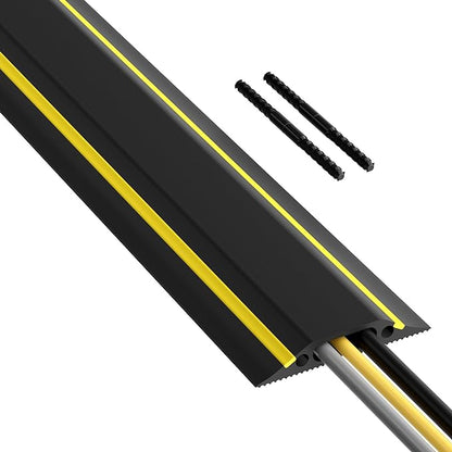 D-Line 6ft Floor Cord Cover, Made in USA Linkable Cable Protector, Hide by D-LineUSAinc