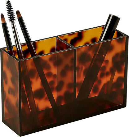 Toiletry Caddy - Resin Leopard Print Shelf Organizer, Grip Base Cosmetic Holder - Image 6