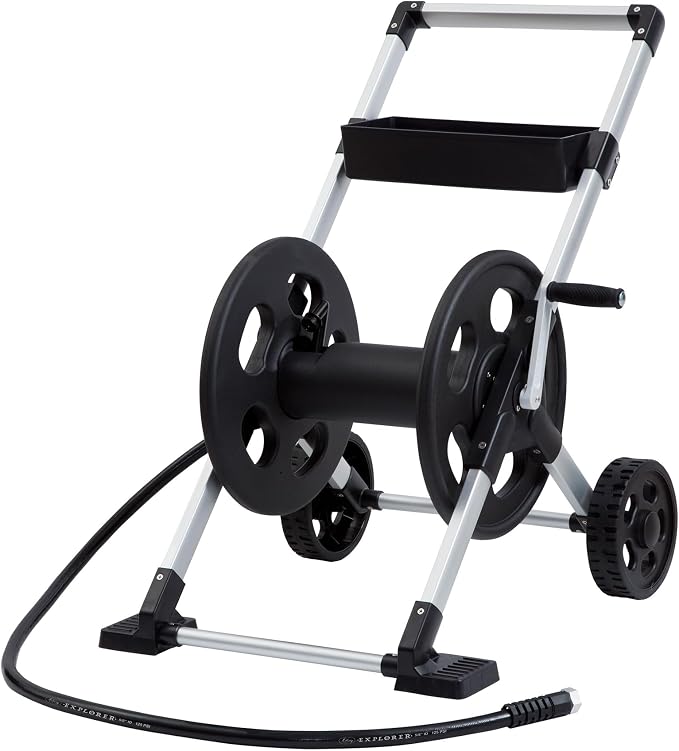 Liberty Garden 304 Explorer Two Wheel Hose Reel Cart, Holds 250-feet of 5/8" by LibertyGardenProducts