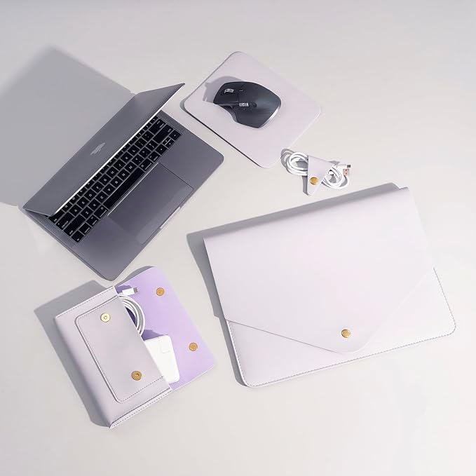 PU Leather Laptop Sleeve Compatible - Image 3