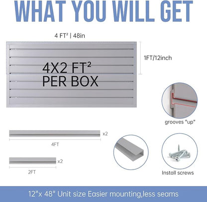 Slat Wall Paneling Garage Wall Organizer Slatwall Panels 4'x 2' Garage Slat - Image 4
