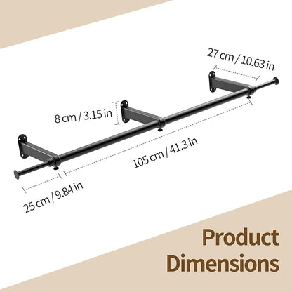 Luxspire Wall Mounted Clothes Rack, Industrial Pipe Clothing Rack, Laundry Room - Image 3