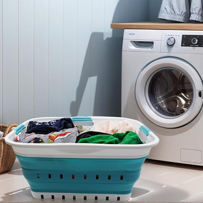 SAMMART 42L Collapsible Plastic Laundry Basket - Image 2