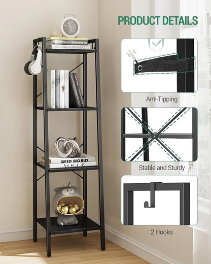 Hzuaneri Ladder Shelf, Freestanding Corner Storage Shelf | Bookcase - Image 5