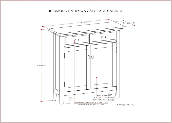 SIMPLIHOME Redmond Storage Cabinet - Image 3