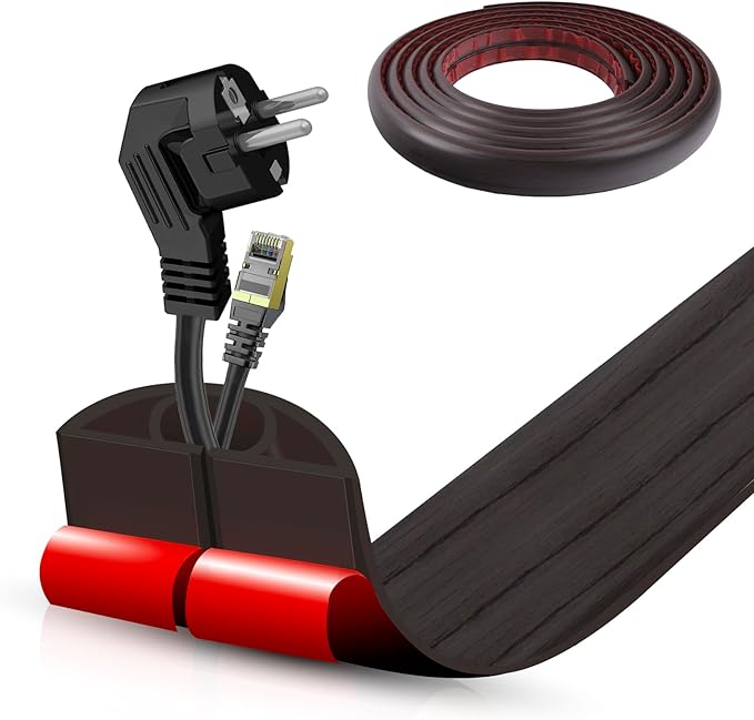 Floor Cord Cover Self Adhesive Cord Hider, 10FT Cable Management, Extension by DBHXXMB-HH