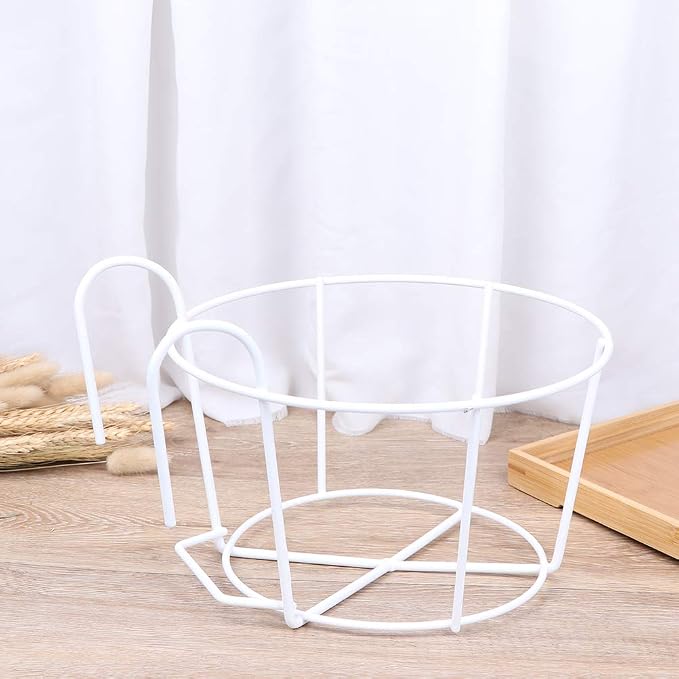 Hanging Railing Planters Baskets Balcony Flower Pot Holders Plant Iron Racks - Image 5