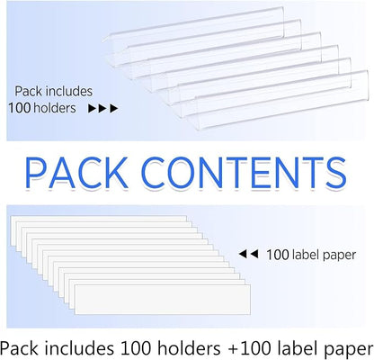 Teling 100 Pieces Shelf Label Holder - Image 3