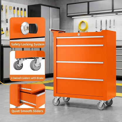 Garvee Rolling Tool Chest, 4 Drawers Tool Storage Cabinet, Toolbox - Image 5
