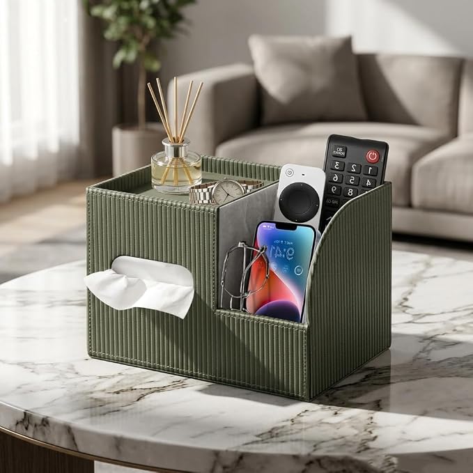 Modern PU Leather Cube Tissue Box Cover - Image 2