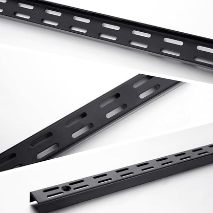 6 Pcs Dual Track Upright Wall Shelving System Heavy Duty Support System Twin - Image 6