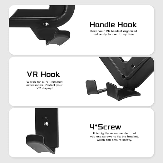 Geekria VR Wall Mount Storage Stand Compatible - Image 2