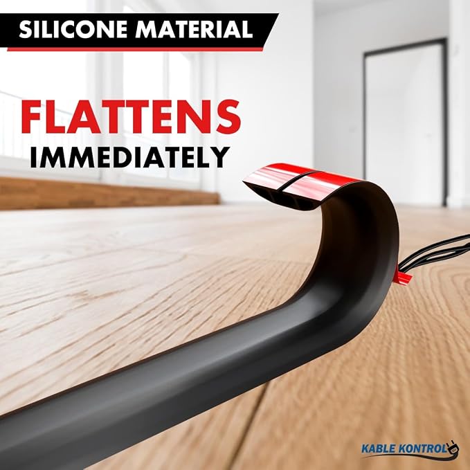 Kable Kontrol Silicone Floor Cord Cover - 5 Ft Flexible Cord Protector - Image 3
