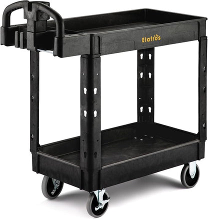 ELAFROS Utility Cart with Ergonomic Handle and Built-in Tool Compartments by ELAFROS