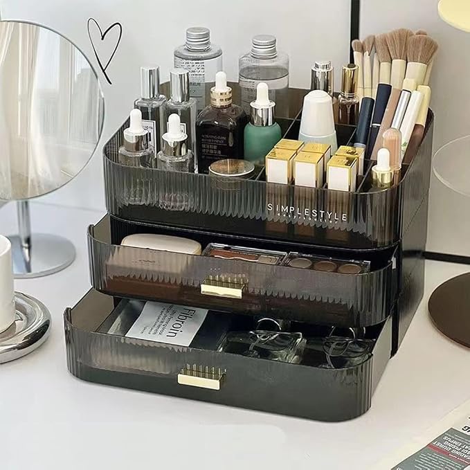 Makeup Organizer for Vanity, Large Desk Organizer by DecorcodeDecoryourhome