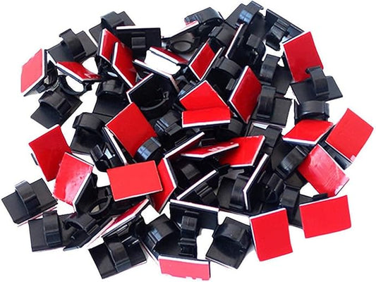 Adhesive Clips Strong Wire Holders 100 Pack Self-Adhesive Wire Clip Cable Cord by SAISN