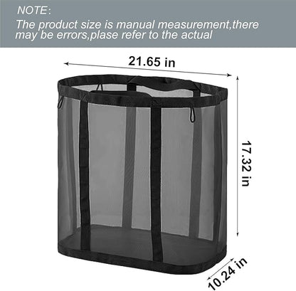 Mesh Bag with Handles, Collapsible Laundry Basket, Foldable Laundry Bag - Image 2