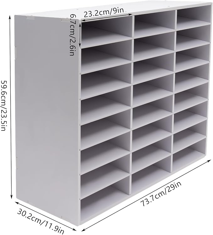Mail Sorter Organizer, 24 Compartments Mailbox - Image 6