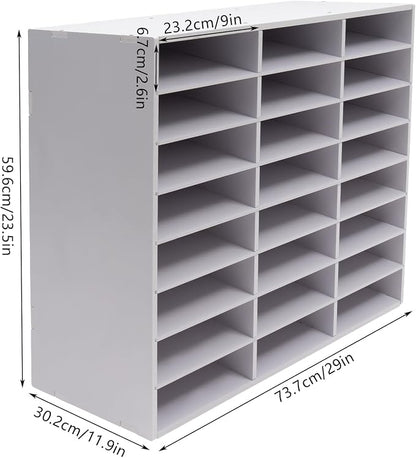 Mail Sorter Organizer, 24 Compartments Mailbox - Image 6