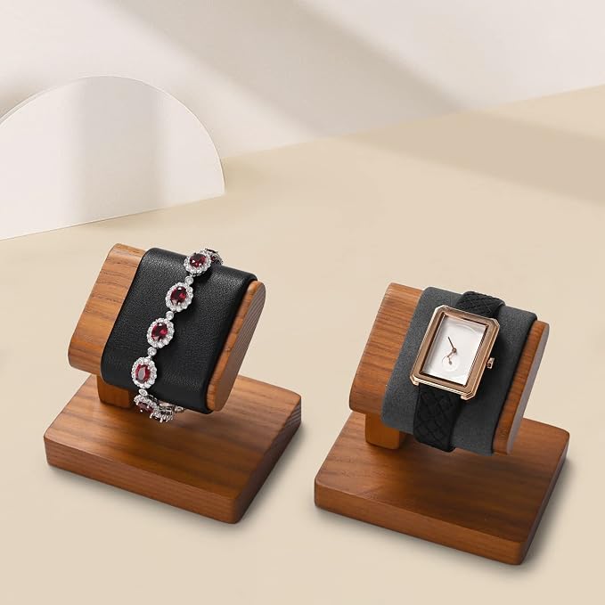 Oirlv Solid Wood Single Watch Display Stand Showcase Bracelet Bangle Jewelry - Image 3