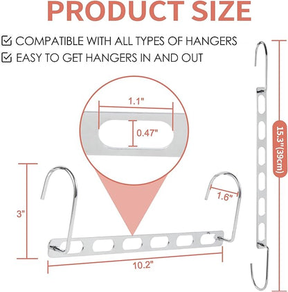 Space Saving Hangers for Clothes, 10 Pack Hanger Organizer Space Saver - Image 5