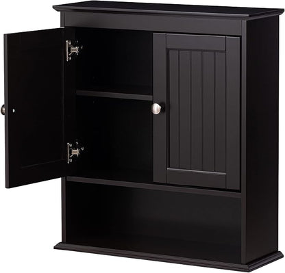 Spirich Bathroom Wall Cabinet Over Toilet, Small Medicine Cabinet Espresso | - Image 4