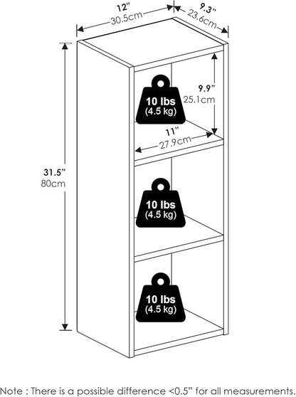 Furinno PASIR Book Shelf, 3-Tier Bookshelf, Open Storage Shelf Bookcase - Image 3
