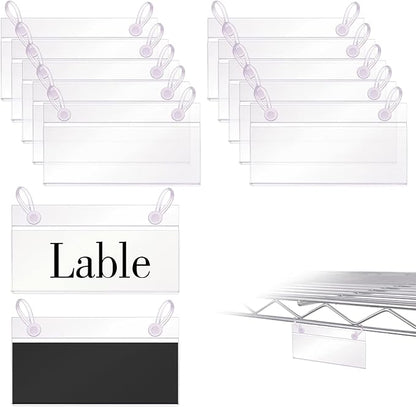 Basket Label Holders, ELEMGULY 30PCS Plastic Basket Label Clips by Unknown