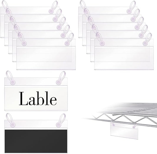 Basket Label Holders, ELEMGULY 30PCS Plastic Basket Label Clips by Unknown